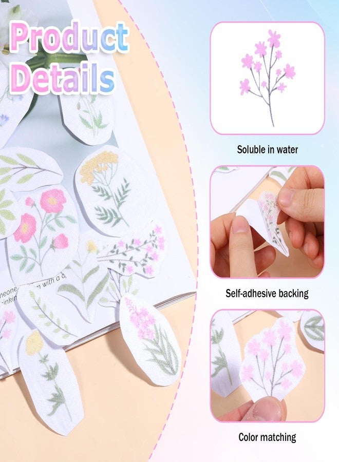 BCNJEPIN Embroidery Stickers for Stitching, 2 Sheets Water Soluble Paper for Embroidery with Stick and Stitch Embroidery Designs, Floral Pattern Paper for Clothes Embroiderys and Fabric Decoration - Image 3